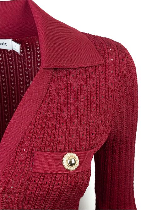 Knit mini dress SELF PORTRAIT | PF25093SBURGUNDY